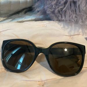 Tori Burch black sunglasses gold trim